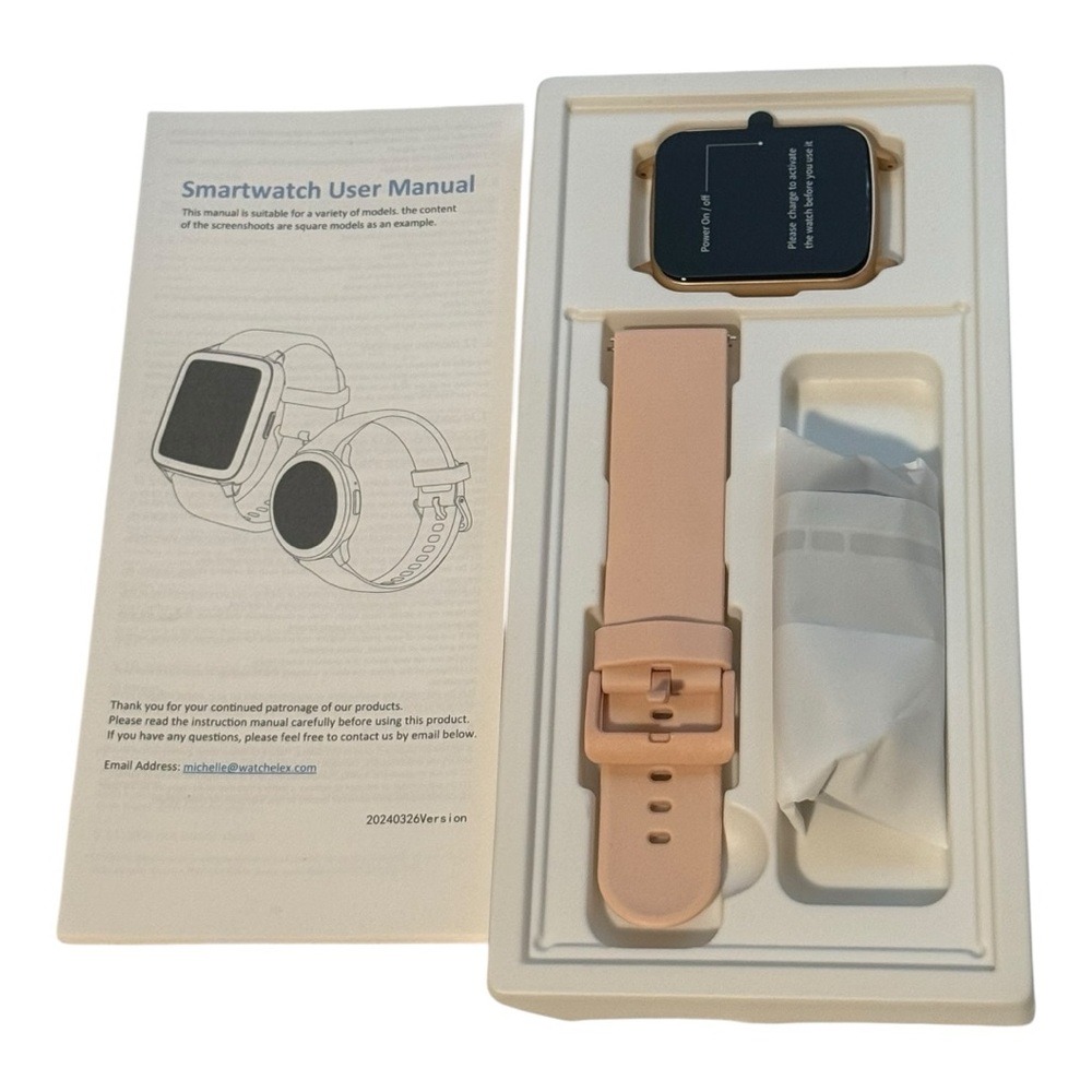 HaloFit Smart Watch Rose Gold Compatible with IOS Android Waterproof NIB